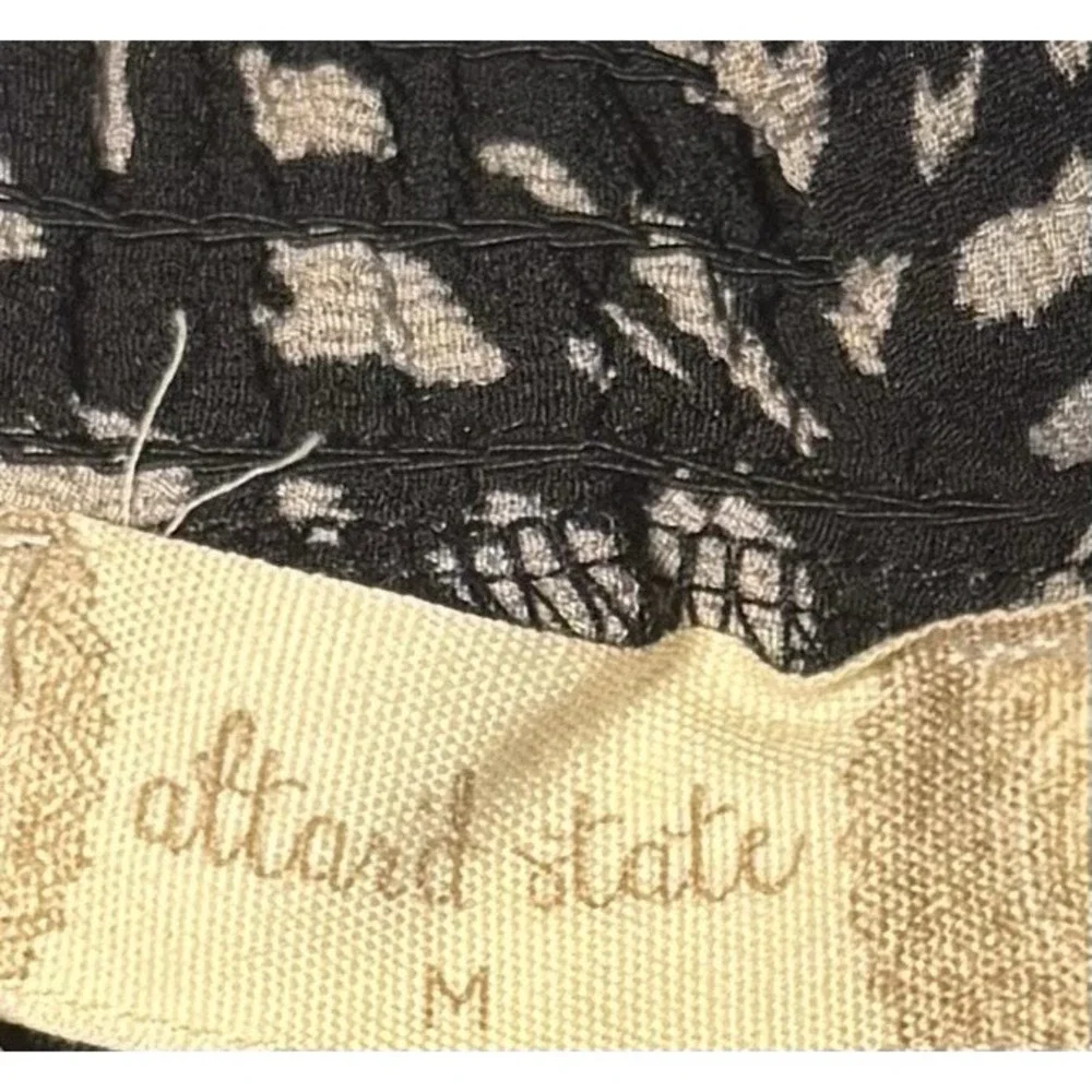 Altar'd State Skirt M Black Cream Flowy Leopard‎ Animal Print Mini